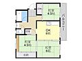 箕面粟生第2住宅14棟4階4.6万円
