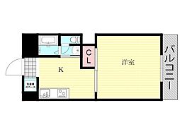 ファイブツー 1Kの間取図画像