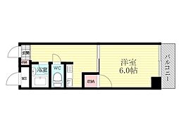 中村マンション 1Kの間取図画像