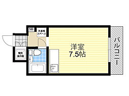 シティハイム新大阪 ワンルームの間取図画像