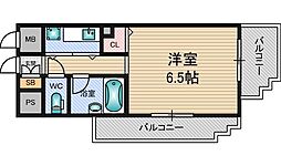 ダイアパレス新大阪宮原 1Kの間取図画像