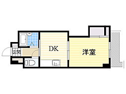 上新庄駅前グランドハイツ北 1DKの間取図画像