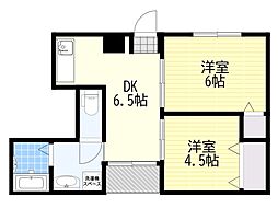 瑞和ビル 2DKの間取図画像
