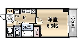 リエート東三国 1Kの間取図画像