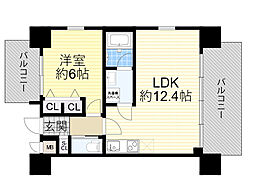 プレジオ御幣島 1LDKの間取図画像