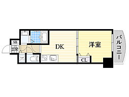 ノルデンタワー新大阪 1DKの間取図画像