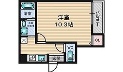 フジパレス東三国3番館 1Kの間取図画像