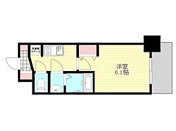 プレサンス東三国駅前グランクラス 1Kの間取図画像