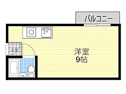 アクセルフラッツ ワンルームの間取図画像