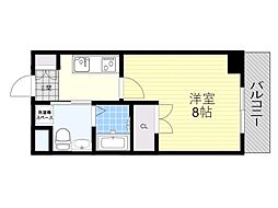 S-FORT江坂リベルツ 1Kの間取図画像