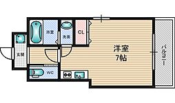 シェルマンド淡路 ワンルームの間取図画像