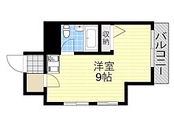 ミュゼ西淡路 ワンルームの間取図画像