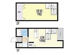 エクト2 1LDKの間取図画像