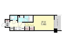 COMFORIALIV新大阪Q 1Kの間取図画像