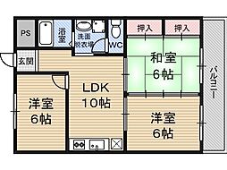 コーポラス・キド 3DKの間取図画像