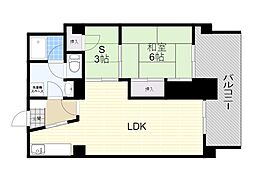 豊中グランドハイツ 1SLDKの間取図画像