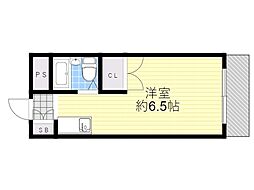 アパートメントシバタ2 ワンルームの間取図画像