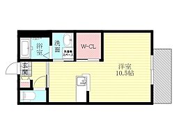シャーメゾン満寿 ワンルームの間取図画像