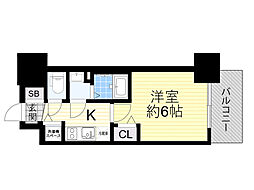 プレサンス塚本駅前 1Kの間取図画像
