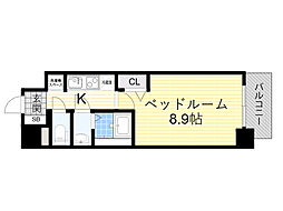 アドバンス大阪ルアナ 1Kの間取図画像