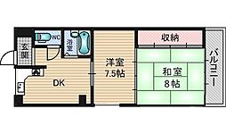 コーポフェニックス 2DKの間取図画像