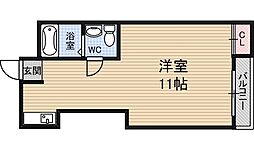 エバーグリーン新大阪 ワンルームの間取図画像