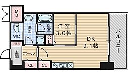 小西マンション 1DKの間取図画像