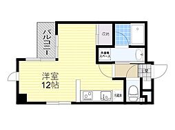 ハイムタケダ9 1Kの間取図画像