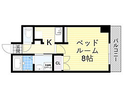 NLC新大阪 1Kの間取図画像