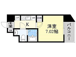ドゥーエ江坂3 1Kの間取図画像