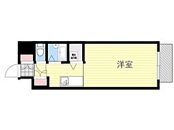 コボリマンション新大阪 ワンルームの間取図画像