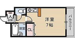 サンライズ2 ワンルームの間取図画像