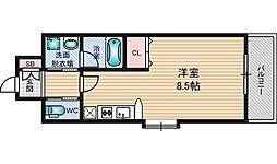 エクセレント上新17 ワンルームの間取図画像