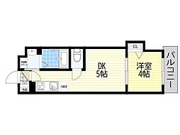 AXIA M-City大阪瑞光 1DKの間取図画像