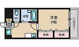 ヴィヴァーチェ 1Kの間取図画像
