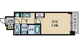 プレサンス新大阪ジェイズ 1Kの間取図画像