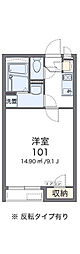ピノワール三津屋北 1Kの間取図画像