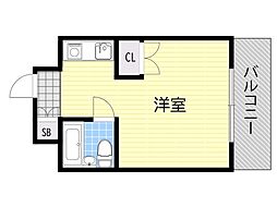 ドレクセル上新庄 ワンルームの間取図画像