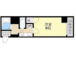 グランメール 1Kの間取図画像