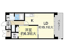 ア・ミュゼ新大阪 1LDKの間取図画像