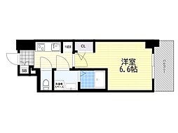 S-RESIDENCE上新庄beat 1Kの間取図画像