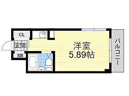 ハイツシグマ ワンルームの間取図画像