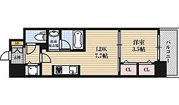 ラルシェパルク新大阪 1DKの間取図画像