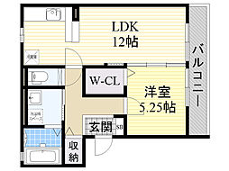 エルプエンテ2 1LDKの間取図画像