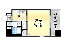 ウィルドゥ新大阪 1Kの間取図画像