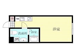 celeste東中島 ワンルームの間取図画像