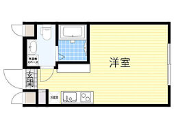celeste東中島 ワンルームの間取図画像