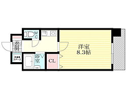 セブンハイツ 1Kの間取図画像