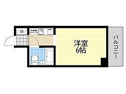 グリーンハイツ2 ワンルームの間取図画像