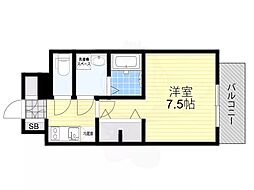 ワールドアイ江坂アルバ 1Kの間取図画像